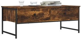 vidaXL Τραπεζάκι Σαλονιού Καπνιστή Δρυς 101x49x39,5 εκ. Επεξεργ. Ξύλο