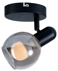 Omnia Sansa 1003902 Μονό Σποτ 40W με Ντουί E14 σε Μαύρο Χρώμα