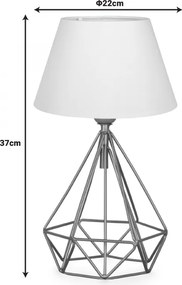 Επιτραπέζιο φωτιστικό PWL-1080 pakoworld Ε27 λευκό-χρυσό 22x22x37εκ