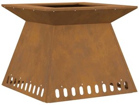 vidaXL Φωτιά Πυρήνα 60x60x50 εκ Καιρικά Ανθεκτικός Χάλυβας