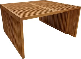 Τραπέζι Tinnie pakoworld σετ 2τεμ teak ξύλο σε φυσική απόχρωση