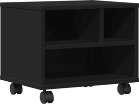 vidaXL Βάση Εκτυπωτή με Ρόδες Μαύρο 41x32x34,5 εκ.