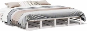 vidaXL Σκελετός Κρεβ. Χωρίς Στρώμα Λευκό 180x200 εκ Μασίφ Πεύκο