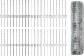 vidaXL Τεντώτο με στήριγμα Ασημί 0,4 x 100 μ Ατσάλι