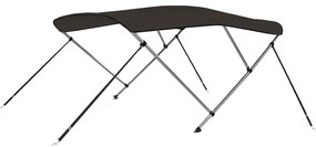 vidaXL Τέντα Σκάφους με 3 Αψίδες Μαύρη 183x196x137 εκ.