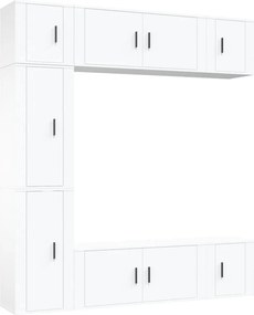 vidaXL Σετ Επίπλων Τηλεόρασης 7 Τεμαχίων Λευκό από Επεξεργασμένο Ξύλο