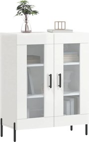 vidaXL Ντουλάπι Γυαλιστερό Λευκό 69,5x34x90 εκ. Επεξεργασμένο Ξύλο