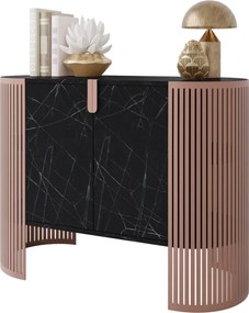 Μπουφές Fikoli II-Μαύρο Μάρμαρο - Χάλκινο