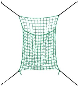 vidaXL Δίχτυα Σανού 2 Τεμ. Ορθογώνια Πράσινα 90 x 60 εκ. από PP