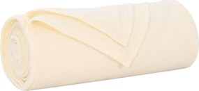 vidaXL Κουβέρτα Κρεμ 210 x 140 εκ Μαλλί