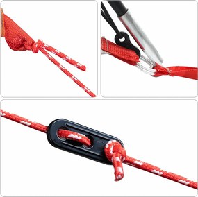 vidaXL Πισίνα Σκηνή 366 x 305 x 231 cm Πολυεστέρας και Ίνες Γυαλιού