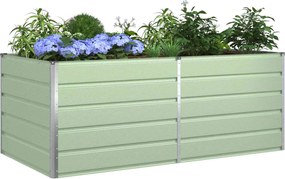 vidaXL Γλάστρα Παστέλ Πράσινο 195 x 100 x 75 εκ Επικαλυμμένος Χάλυβας