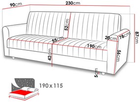 Καναπές - κρεβάτι Molly-Mple