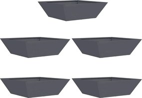 vidaXL Γλάστρα Κήπου 5 pcs Ανθρακί 50 x 50 x 15 cm