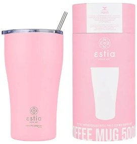 Estia Θερμός Coffee Mug Save The Aegean 350ml Blossom Rose 01-23157