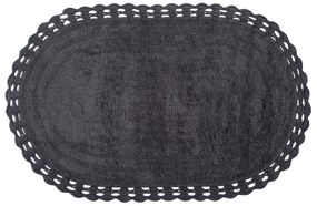 Οβάλ Χαλί Διαδρόμου (70x140) Silk Fashion Dark Grey