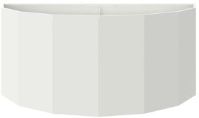 vidaXL Γλάστρα Λευκό 120 x 60 x 50 εκ. Ατσάλι