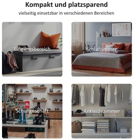 HOMCOM Πάγκος-κρεβάτι, ταπετσαρισμένος πάγκος, πάγκος εισόδου για υπνοδωμάτιο, φόρτιση έως 130 kg, ύφασμα καραβόπανο, Γκρι, 102 x 36 x 51 εκ.