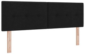vidaXL LED Κεφαλάρι με φώτα λωρίδας LED Μαύρο 160 cm ύφασμα
