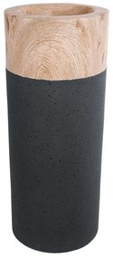 Κασπώ Δαπέδου Bellano 20748 Φ36x90cm Black-Brown GloboStar Cement
