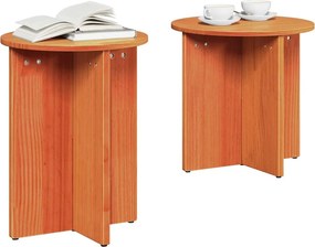 vidaXL Τραπεζάκι σαλονιού 2 pcs Κερωτό καφέ