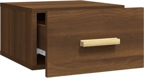 vidaXL Κομοδίνο Επιτοίχιο Καφέ Δρυς 35 x 35 x 20 εκ.