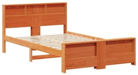 vidaXL Σκελετός Κρεβατιού Καφέ κεριού 140 x 190 cm Μασίφ ξύλο πεύκου