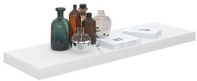 vidaXL Ράφια Τοίχου Γυαλιστερά Άσπρα 4 Τεμάχια 80x23,5x3,8 εκ. MDF
