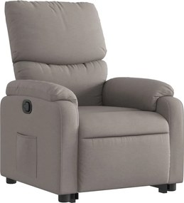 vidaXL Πολυθρόνα Ανακλινόμενη με Ανύψωση Χρώμα Taupe Υφασμάτινη