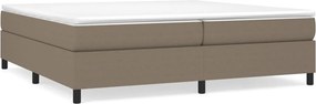 vidaXL Κρεβάτι Boxspring με Στρώμα Taupe 200x200 εκ. Υφασμάτινο