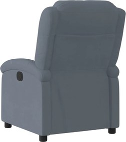 vidaXL Πολυθρόνα Ανακλινόμενη Σκούρο Γκρι Βελούδο