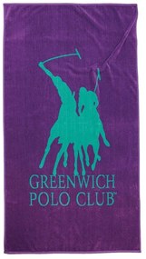 Πετσέτα Θαλάσσης 3784 Purple Greenwich Polo Club Θαλάσσης 90x170cm 100% Βαμβάκι