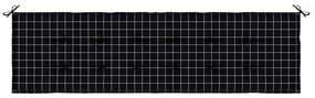 vidaXL Μαξιλάρι Παγκάκι Κήπου Μαύρο 180 x 50 x 4 cm Ύφασμα Oxford