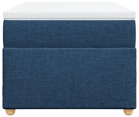 Κρεβάτι Boxspring με Στρώμα Μπλε 90x200 εκ.Υφασμάτινο - Μπλε