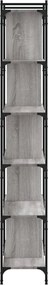 vidaXL Βιβλιοθήκη 6 Επιπέδων Γκρι Sonoma 76 x 32 x 192 εκ. Επεξ. Ξύλο
