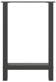 vidaXL Πόδια Τραπεζαρίας Ανθρακί 2 τεμ. 60x(72-73) εκ. Ατσάλι