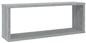 vidaXL Ραφιέρες Τοίχου Κύβος 2 τεμ Γκρι Sonoma 60x15x23 εκ. Επεξ. Ξύλο