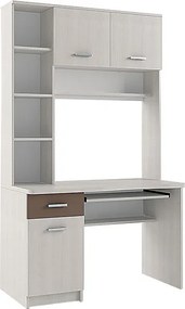 Γραφείο Cross Λευκό Latte-Mόκκα 120x59,2x202εκ