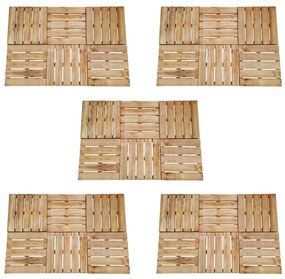 vidaXL Πλακάκια Deck 30 τεμ. Καφέ 50 x 50 εκ. Ξύλινα