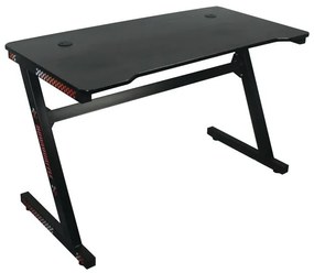 WOODWELL GAMING Γραφείο 120x60cm τ.Carbon Μέταλλο Βαφή Μαύρο 120x60x75cm ΕΟ416