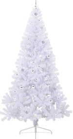 vidaXL Τεχνητό Χριστουγεννιάτικο Δέντρο Λευκό 240 cm PVC και Ατσάλι