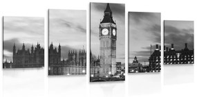Εικόνα 5 μερών Big Ben στο Λονδίνο σε ασπρόμαυρο - 200x100