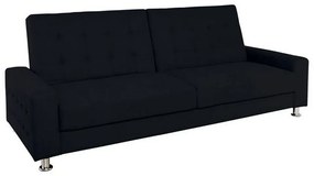 Καναπές Κρεβάτι Moby Black Ε9569,8 217x80x81 Μέταλλο,Ύφασμα