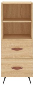 vidaXL Μπουφές Sonoma δρυς 34,5 x 34 x 180 εκ. από Επεξεργασμένο Ξύλο