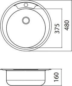 Fortinox Valley 25900 (48x48) - Νεροχύτης κουζίνας