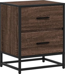 vidaXL Κομοδίνα Καφέ Δρυς 40x31x50 εκ. από Επεξεργασμένο Ξύλο