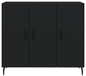 vidaXL Ντουλάπι Μαύρο 90 x 34 x 80 εκ. από Επεξεργασμένο Ξύλο
