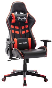 vidaXL Καρέκλα Gaming Μαύρο/Κόκκινο από Συνθετικό Δέρμα