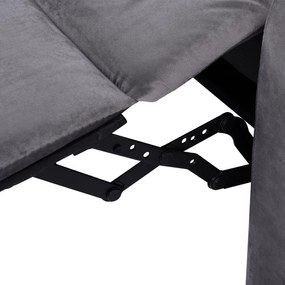 Πολυθρόνα C0122.10 Γκρί Βελούδο με Μηχανισμό Relax 80x92x102Υ εκ. 80x92x102 εκ.