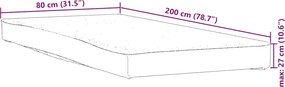 vidaXL Προστατευτικό στρώματος Λευκό 80x200 εκ. Αδιάβροχο